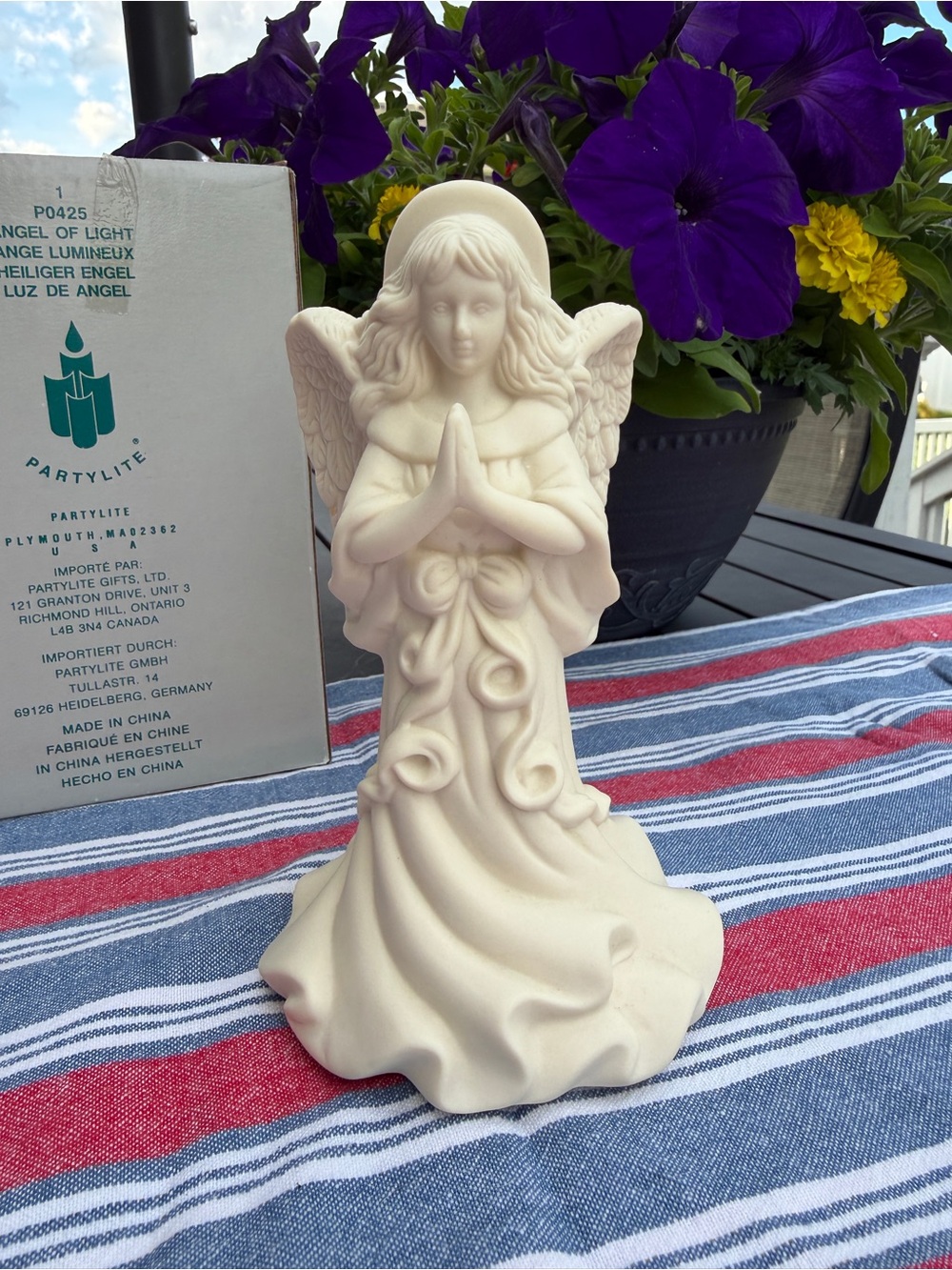 PartyLite Ivory Angel of Light Candlestick Holder